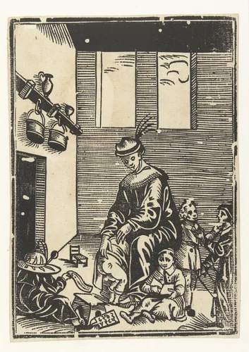 Schoolmeester by anonymous, print, 1700-1799