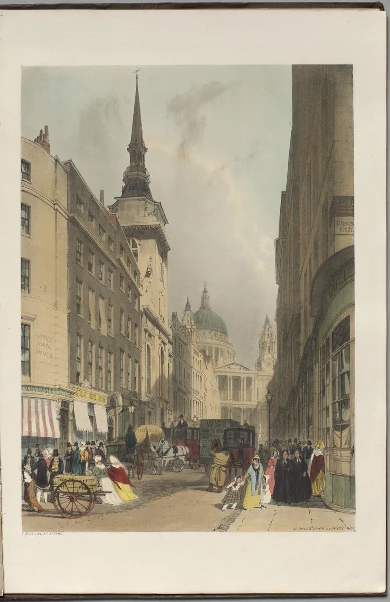 London As It Is: St. Paul's, from Ludgate Hill by Thomas Shotter Boys, book, 1842