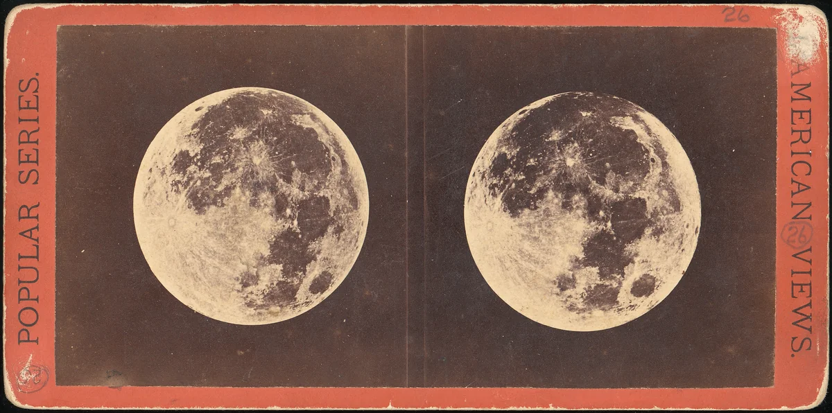 Full Moon: The Left Hand Moon was Photographed June 2nd, 1871. The Right Hand Moon was Photographed Aug. 29, 1871 by Lewis Morris Rutherfurd, photograph, 1871