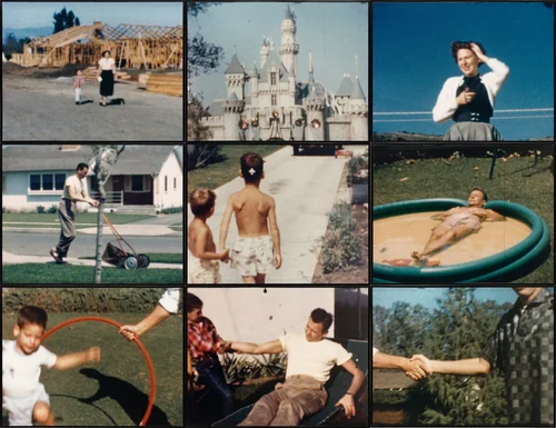 Nine Stills from My Family's Home Movies by Larry Sultan, photograph, 1985-1992