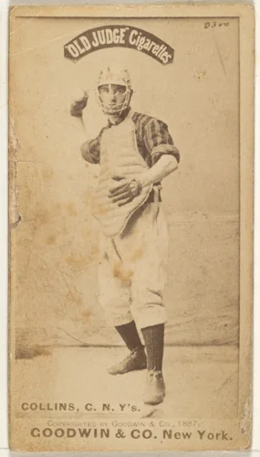 Bill Collins, Catcher, New York, from the Old Judge series (N172) for Old Judge Cigarettes by Goodwin & Company, photograph, 1887