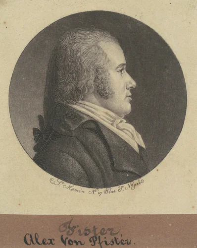 Alexander von Pfister by Charles B. J. Févret de Saint-Mémin, print, 1796-1797