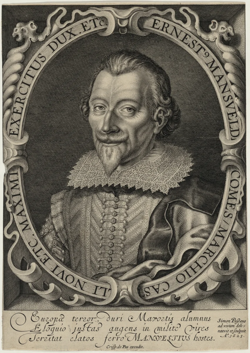 Ernest, Count of Mansfeld by Simon van de Passe, print, 1623