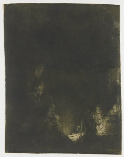 The Entombment by Rembrandt van Rijn, print, 1654