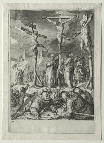 Passion Set: The Crucifixion by Zacharias Dolendo, print, 1596
