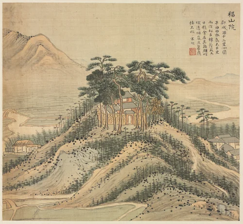 Fushan Monastery by Song Xu, painting, 1583-1593