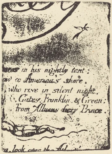 Restrike from fragment of cancelled plate for "A Prophecy" by William Blake, print, 1793