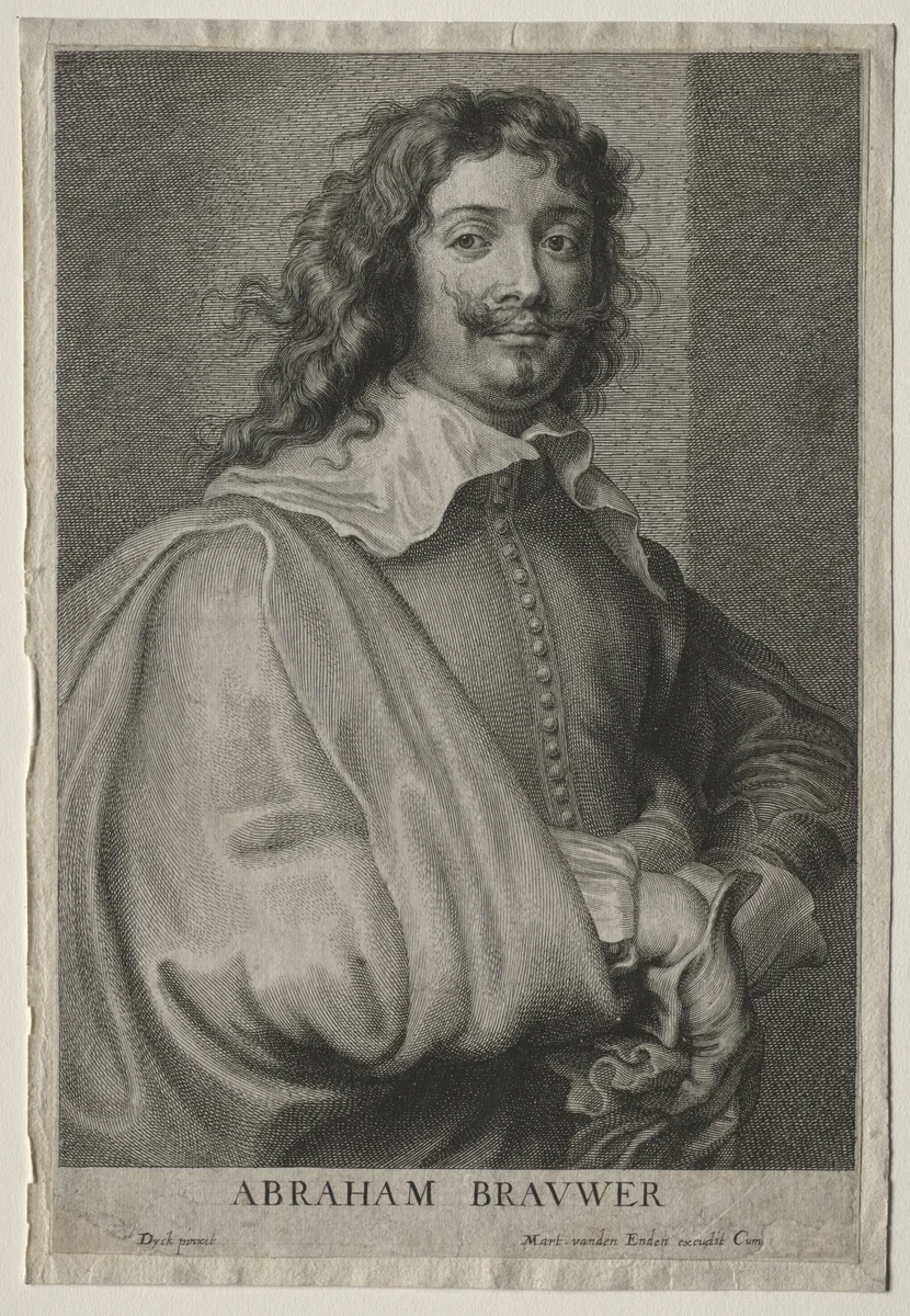 Adrian Brower by Schelte Adams Bolswert, print, 1630-1635
