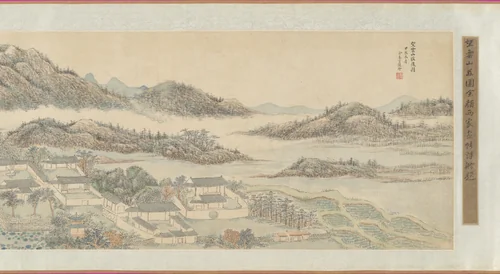 Rear View of the Mountain Villa for Watching Clouds by Yu Zouyan, painting, 1844-1845