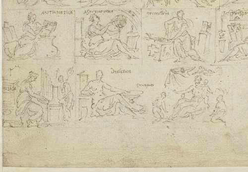 De vrije kunsten by anonymous, drawing, 1550-1570