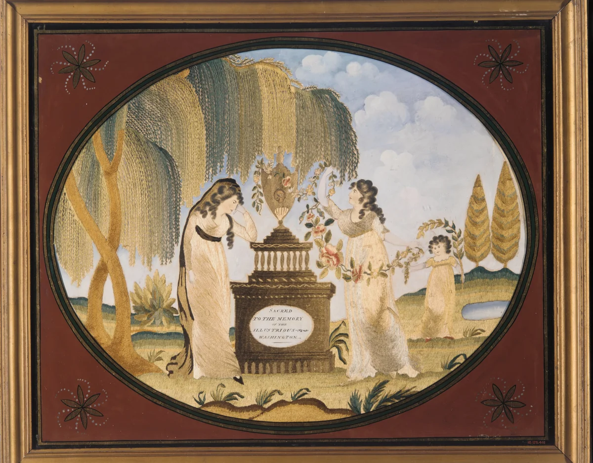 Embroidered Picture by Samuel Folwell, artwork, 1797-1800