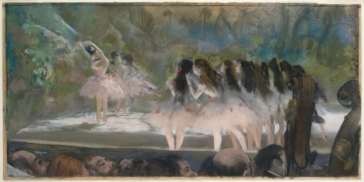 Ballet at the Paris Opéra by Edgar Degas, drawing, 1877