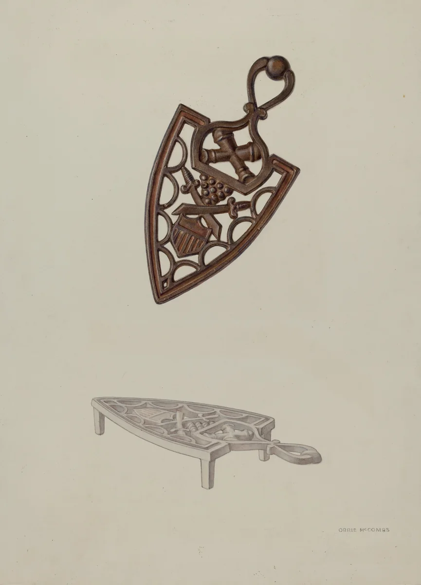 Trivet by Orrie McCombs, index of american design, 1939