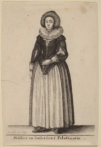 Mulier ex inferiori Palainatu by Wenceslaus Hollar, print, 1643