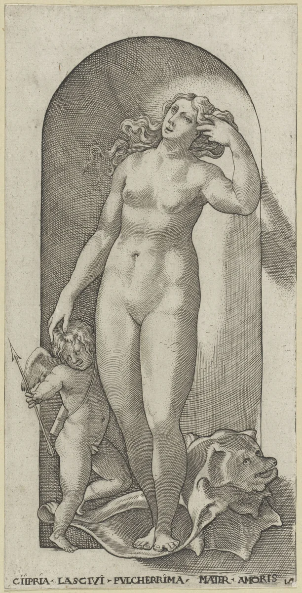 Venus by Jacob Binck, print, 1510-1569