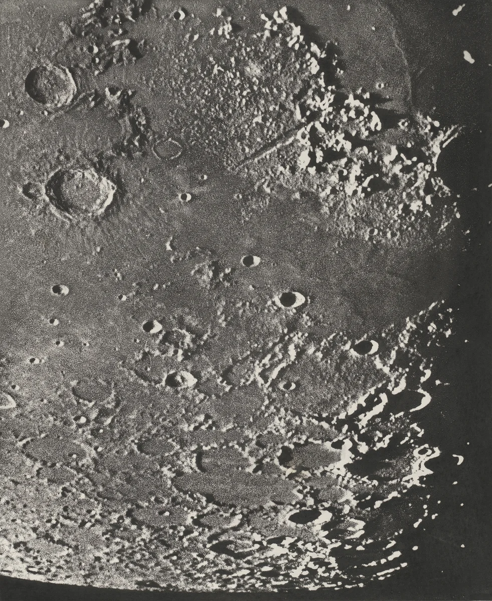 Lunar Photograph: Eudoxe, Mer du froid, Méton from Photographic Atlas of the Moon by Maurice Loewy
Pierre Henri Puiseux, photograph, 1903