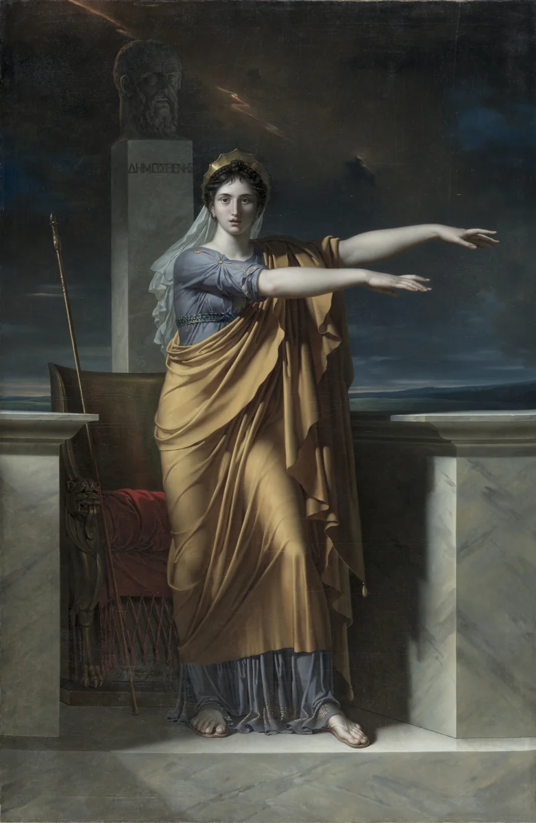 Polyhymnia, Muse of Eloquence by Charles Meynier, painting, 1800
