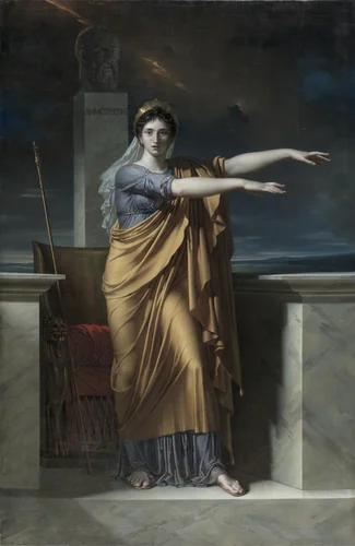 Polyhymnia, Muse of Eloquence by Charles Meynier, painting, 1800