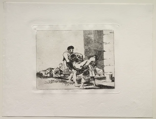 The Horrors of War: To The Cemetery by Francisco de Goya, print, 1810-1820