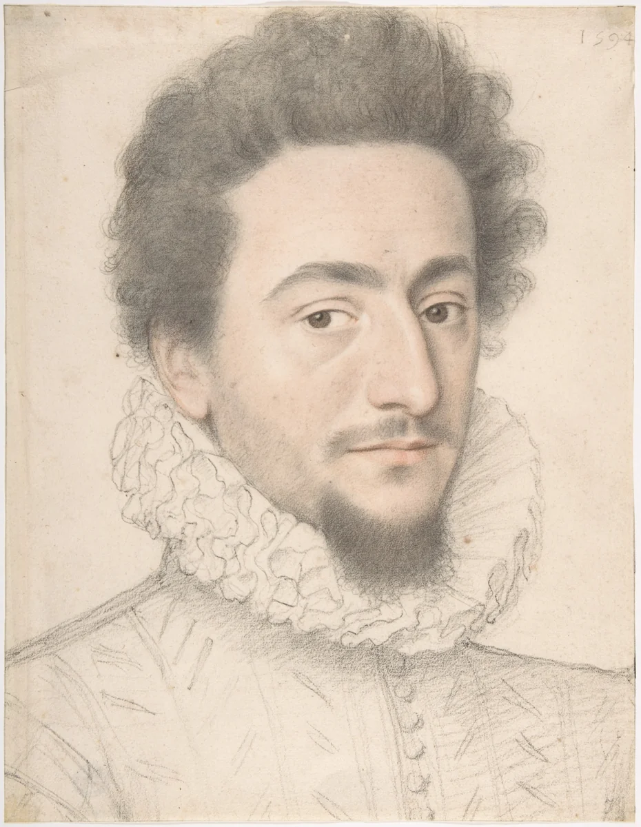 Portrait of a Man by anonymous, drawing, 1594