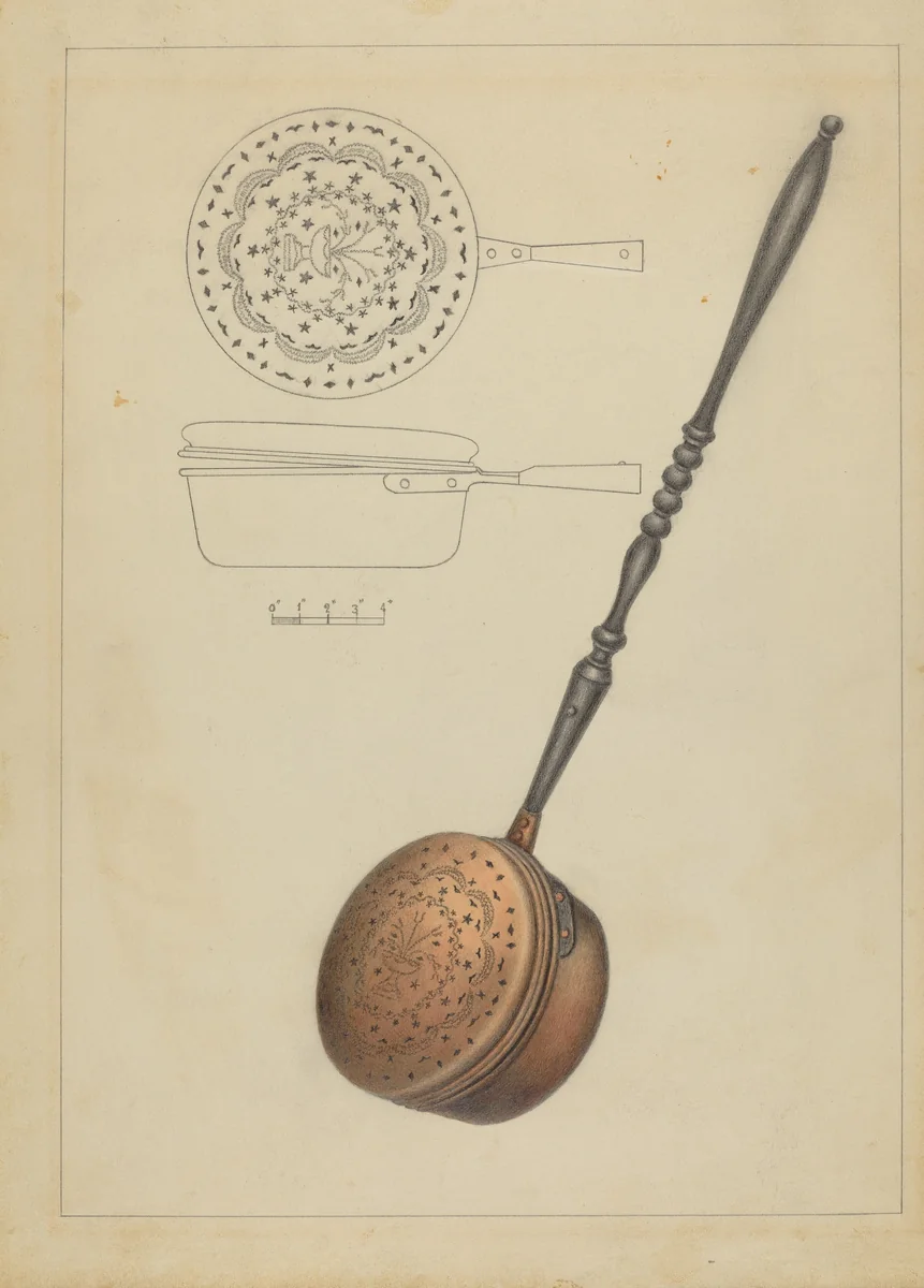 Warming Pan by Filippo Porreca, index of american design, 1936