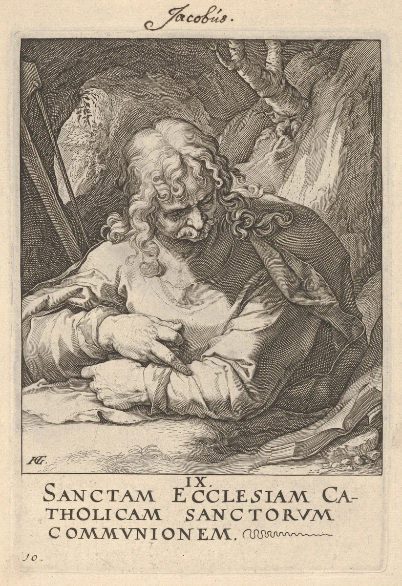 St. James the Less, from "Christ, the Apostles and St. Paul with the Creed" by Hendrick Goltzius, print, 1584-1594