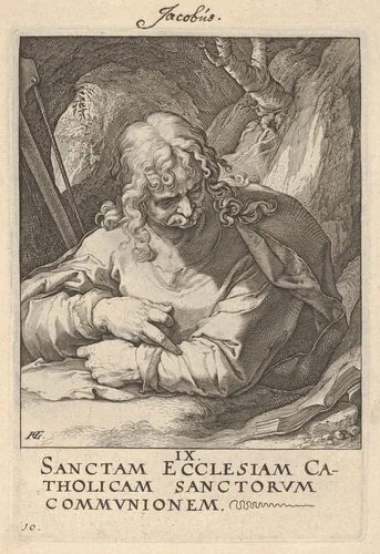 St. James the Less, from "Christ, the Apostles and St. Paul with the Creed" by Hendrick Goltzius, print, 1584-1594