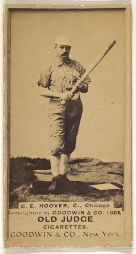 C.E. Hoover, Catcher, Chicago, from the Old Judge series (N172) for Old Judge Cigarettes by Goodwin & Company, photograph, 1888
