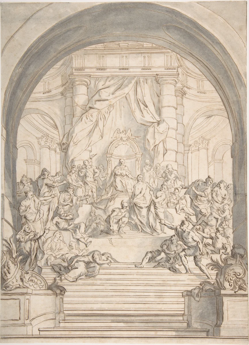 Ecce Homo by Charles-Antoine Coypel, drawing, 1710-1752