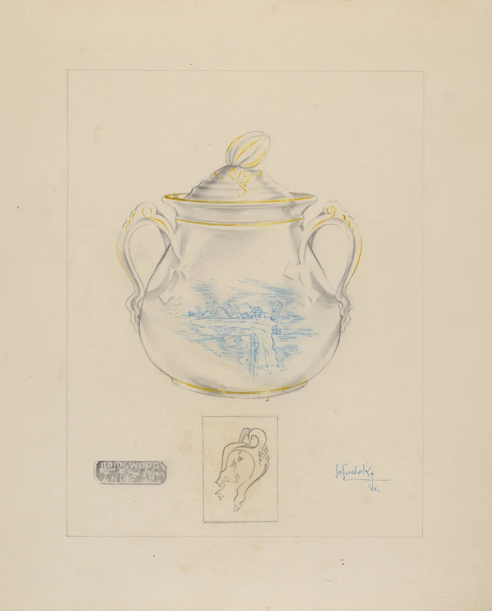 Sugar Bowl by Joseph Sudek, index of american design, 1936