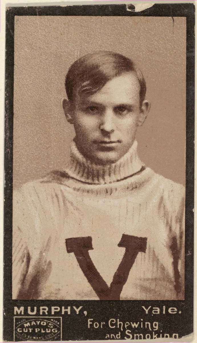 Murphy, Yale University, from the College Football Stars series (N302) for Mayo's Cut Plug Tobacco by P.H. Mayo & Brother, print, 1894