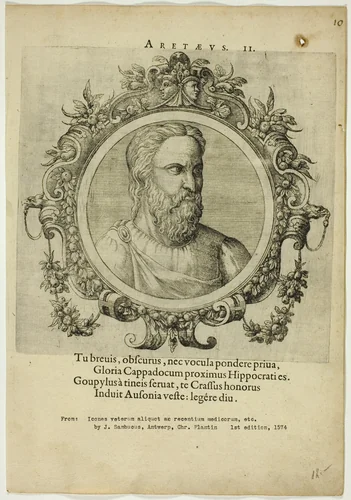 Portrait of Aretaeus by Unknown Artist, print, 1574
