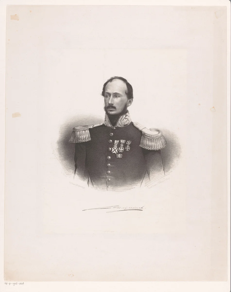 Portret van L.W. Beyerinck by anonymous, print, 1847-1865