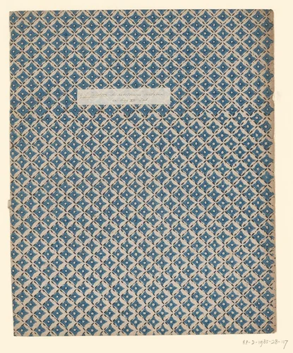 Blad met ruitenpatroon by anonymous, other, 1750-1900