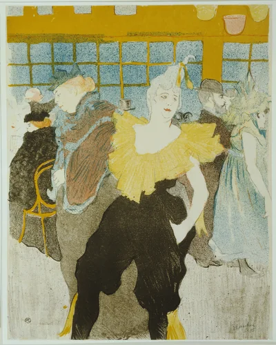 The Clowness at the Moulin Rouge (La Clownesse au Moulin Rouge) by Henri de Toulouse-Lautrec, print, 1897