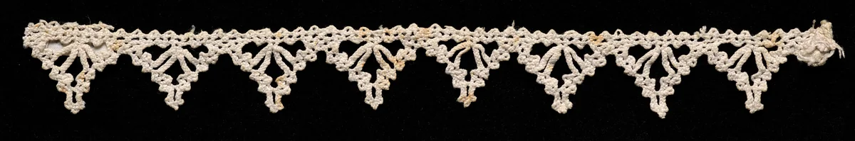 Bobbin Lace Edging with Points by Unknown, textile, 1540-1560