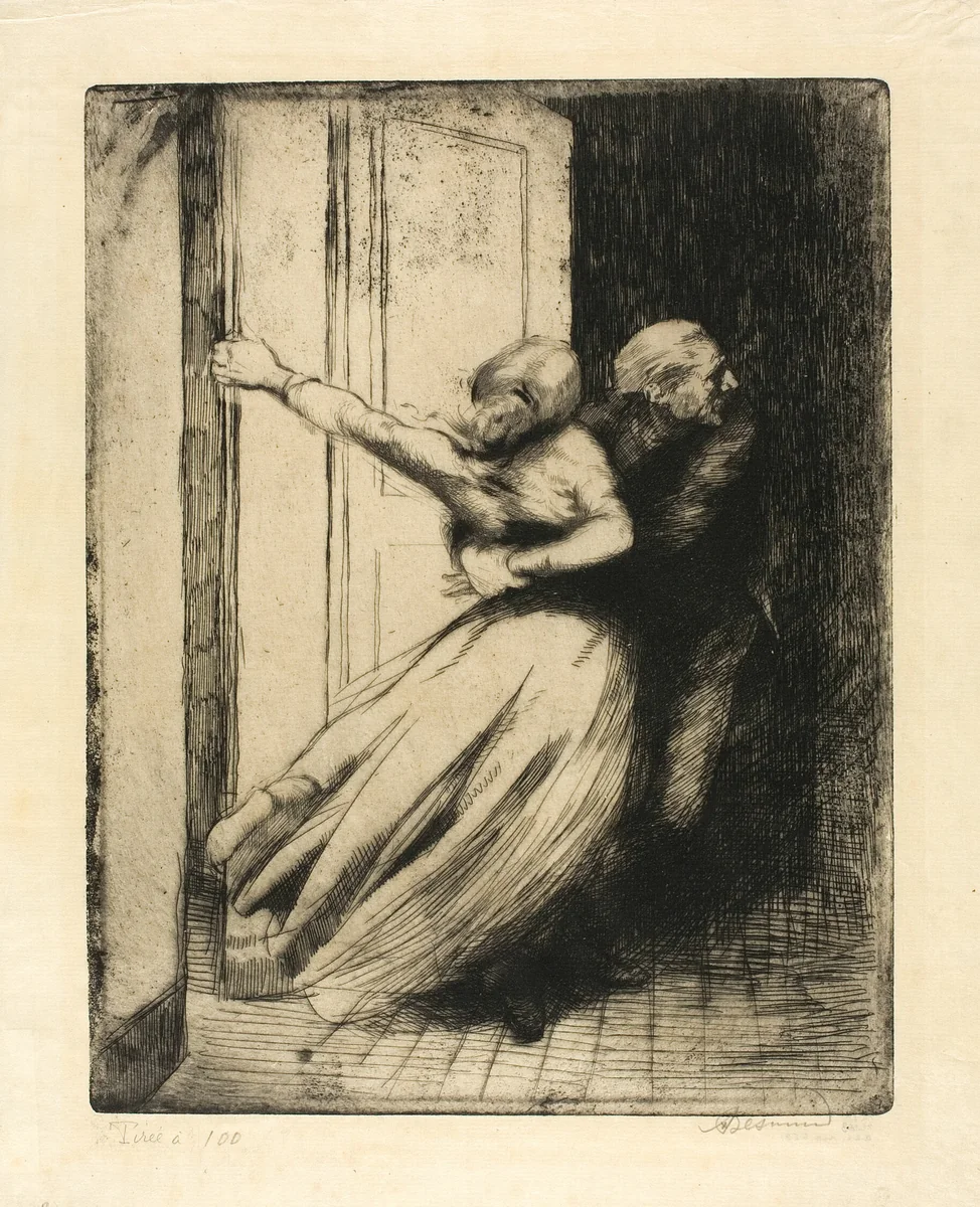 The Rape, plate eight from Woman by Albert Besnard, print, 1886