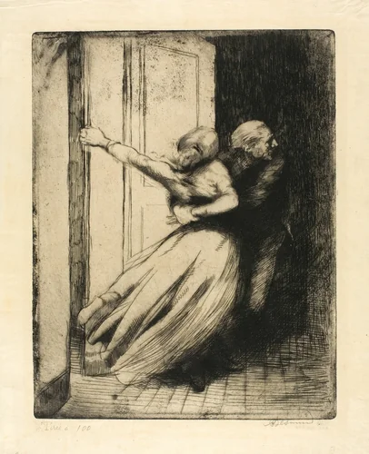 The Rape, plate eight from Woman by Albert Besnard, print, 1886