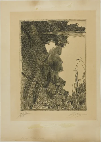 Bather (Evening) II by Anders Zorn, print, 1896