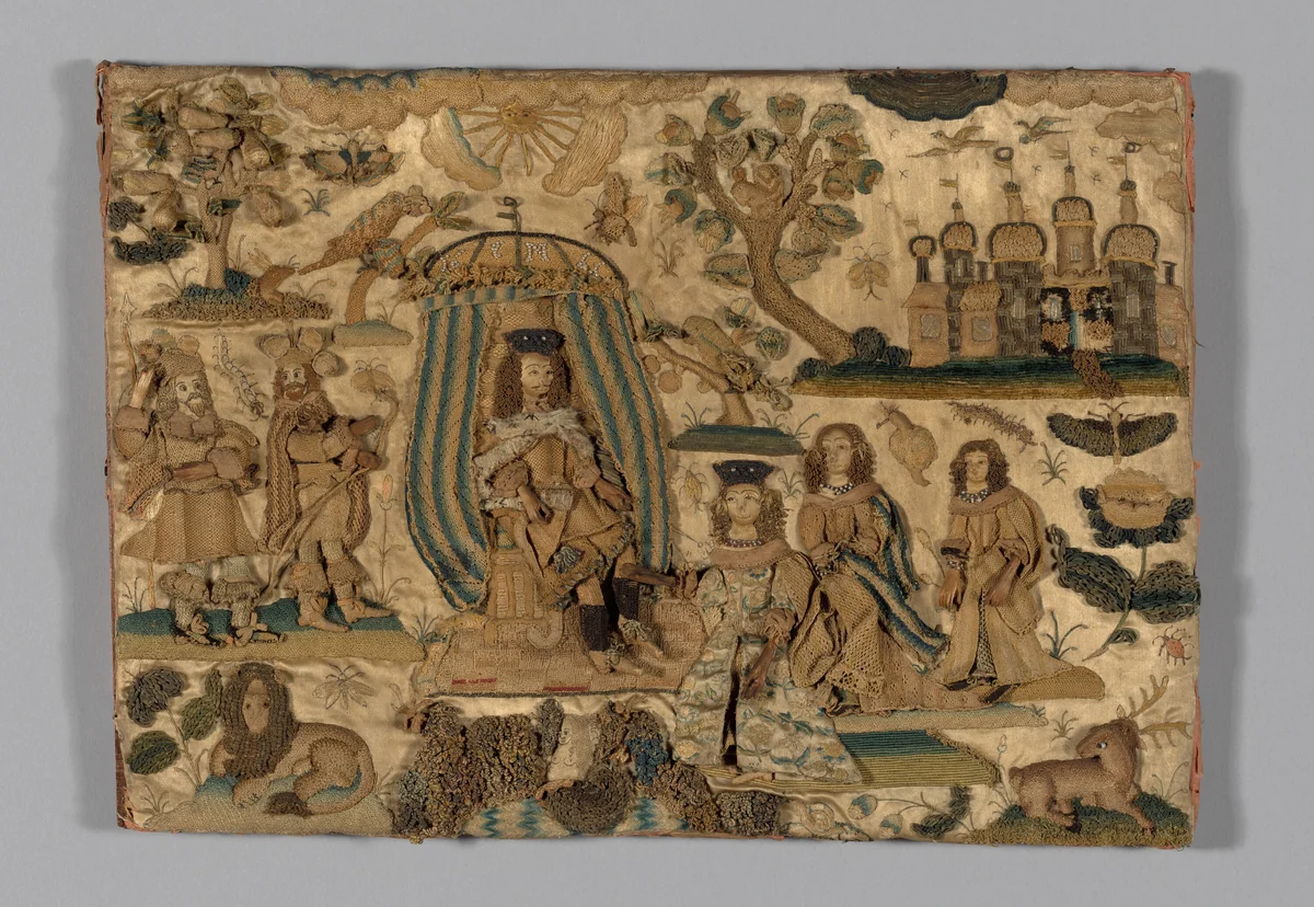Picture (Needlework) by England, textile, 1666