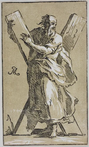 St. Andrew by Anton Maria Zanetti, print, 1740