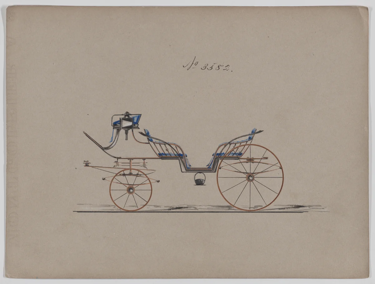 Vis-a-Vis #3582 by Brewster & Co., drawing, 1880