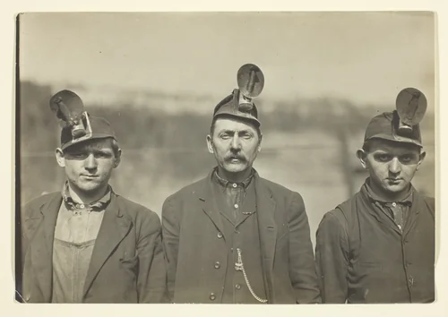 Old Timers, Pennsylvania Miners, (West Virginia) by Lewis Wickes Hine, photograph, 1909