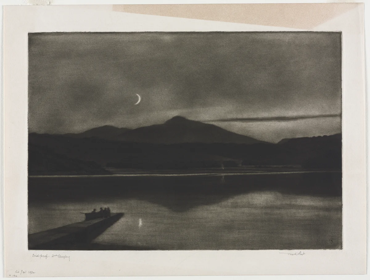 Screel Hill and Urr Water from Kypford by Frank Short, print