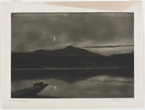 Screel Hill and Urr Water from Kypford by Frank Short, print