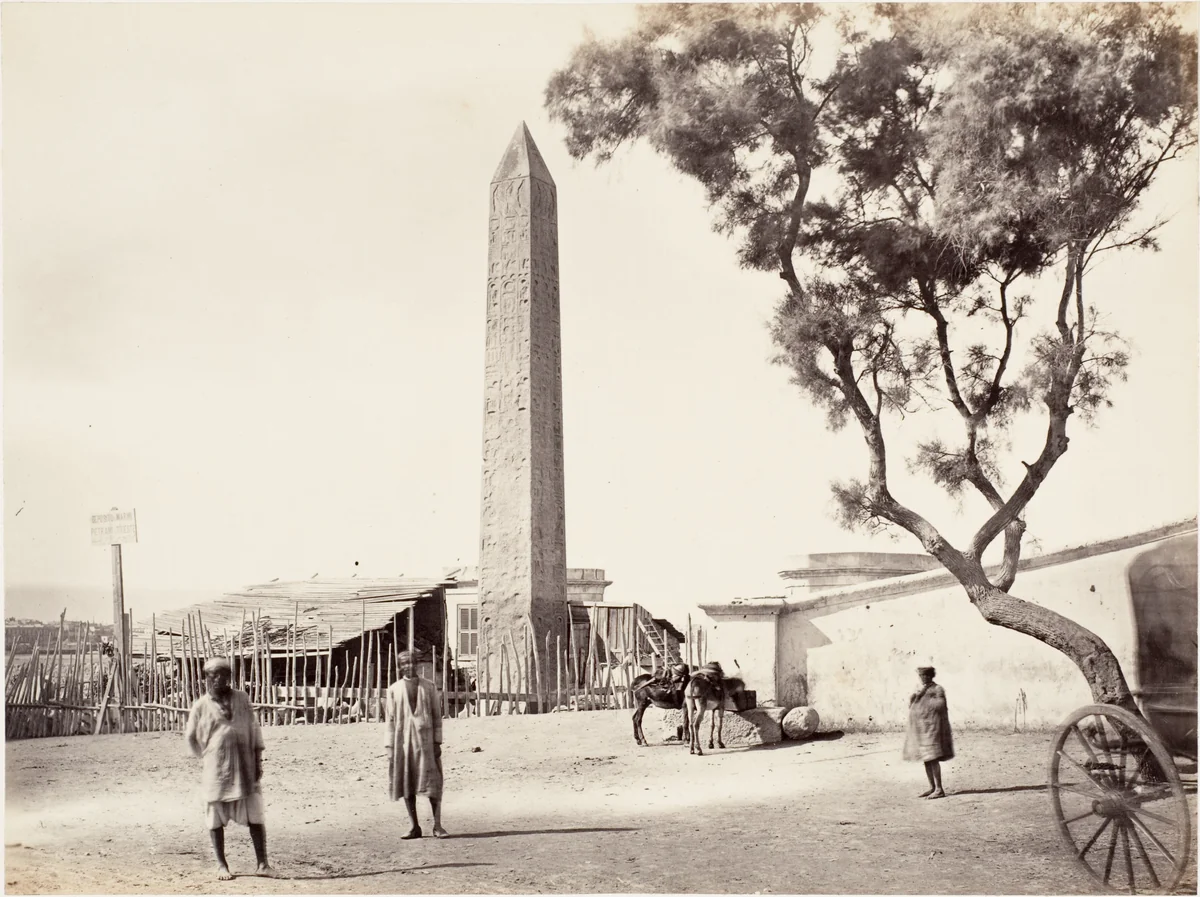 [Egyptian Obelisk, "Cleopatra's Needle," in Alexandria, Egypt] by Francis Frith, photograph, 1861-1879