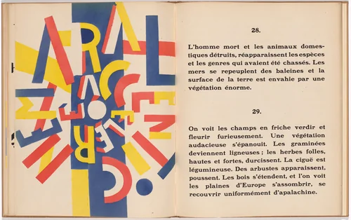 Plate (folio 20 verso) from La Fin du monde filmée par l'ange de N.-D. (The End of the World Filmed by the Angel of Notre Dame) by Fernand Léger, illustrated book, 1919