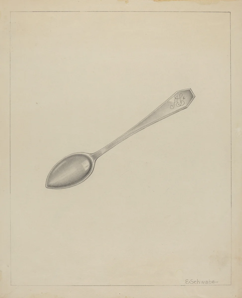Silver Spoon by Erwin Schwabe, index of american design, 1936