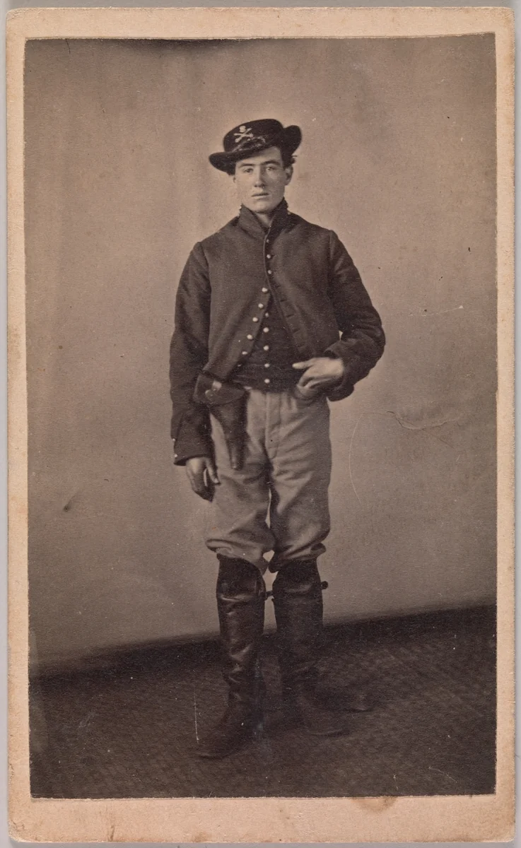 [Union Cavalry Soldier with Pistol in Holster] by Tappin's Photograph Art Gallery, photograph, 1861-1865