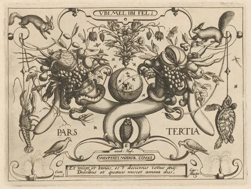 Archetypa studiaque patris Georgii Hoefnagelii [Part 3, Plate 1] by Jacob Hoefnagel; Joris Hoefnagel, print, 1592
